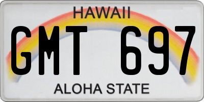 HI license plate GMT697