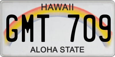 HI license plate GMT709