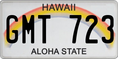 HI license plate GMT723