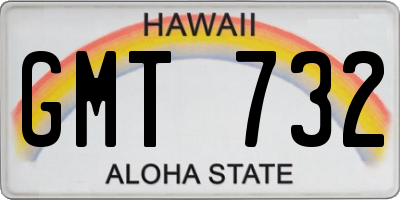 HI license plate GMT732