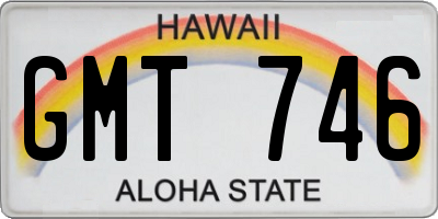 HI license plate GMT746