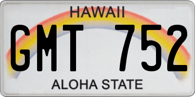 HI license plate GMT752
