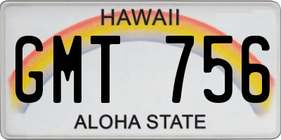HI license plate GMT756