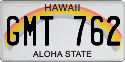 HI license plate GMT762