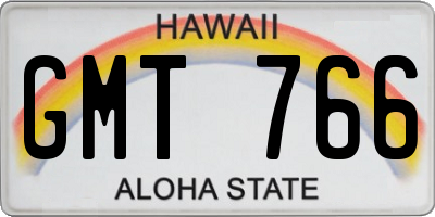 HI license plate GMT766