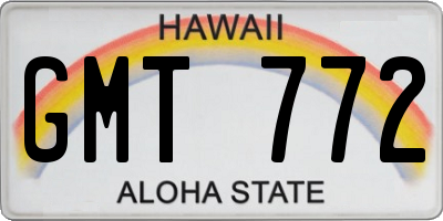 HI license plate GMT772