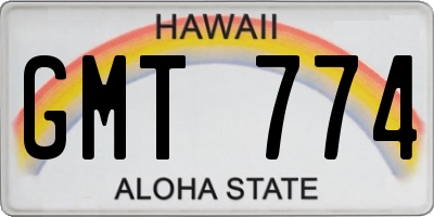 HI license plate GMT774