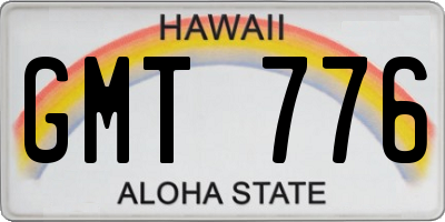 HI license plate GMT776