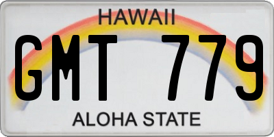 HI license plate GMT779