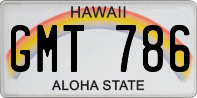 HI license plate GMT786