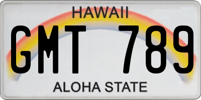 HI license plate GMT789