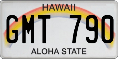 HI license plate GMT790