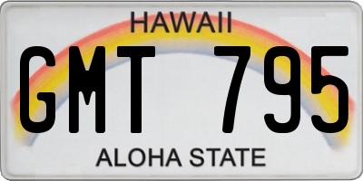 HI license plate GMT795
