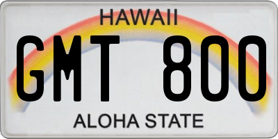 HI license plate GMT800