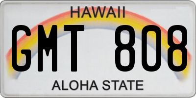 HI license plate GMT808