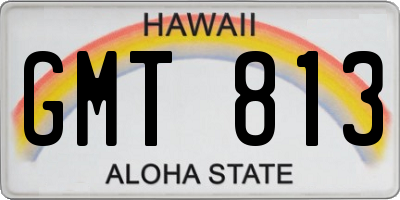 HI license plate GMT813