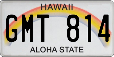 HI license plate GMT814