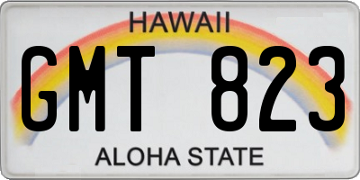 HI license plate GMT823