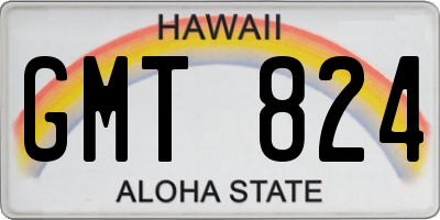 HI license plate GMT824