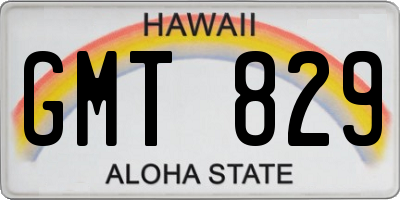 HI license plate GMT829