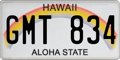 HI license plate GMT834