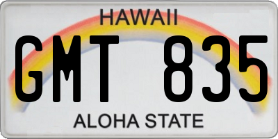 HI license plate GMT835