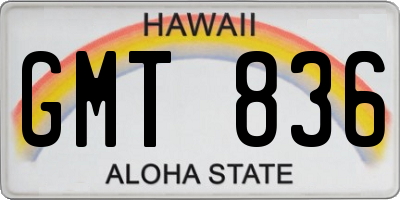 HI license plate GMT836