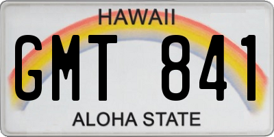 HI license plate GMT841