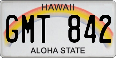 HI license plate GMT842