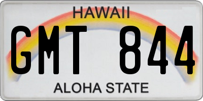 HI license plate GMT844