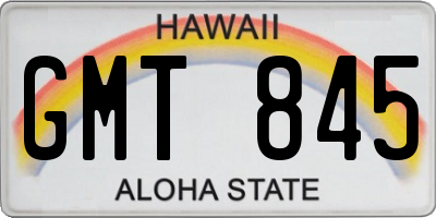 HI license plate GMT845
