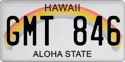 HI license plate GMT846