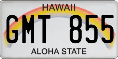 HI license plate GMT855