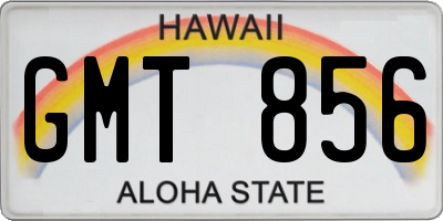 HI license plate GMT856