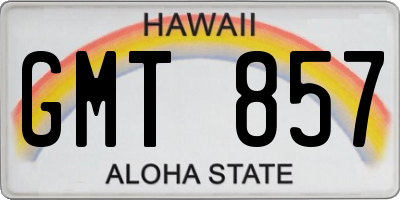 HI license plate GMT857