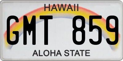 HI license plate GMT859