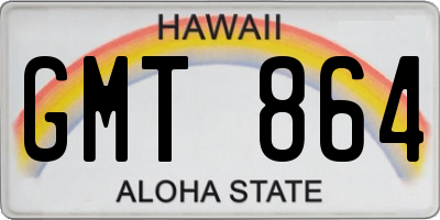 HI license plate GMT864