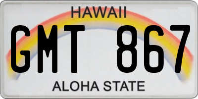 HI license plate GMT867