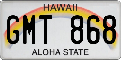 HI license plate GMT868