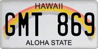 HI license plate GMT869