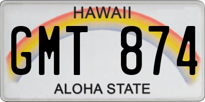 HI license plate GMT874