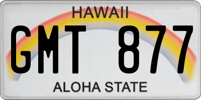 HI license plate GMT877