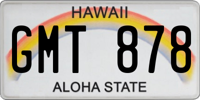 HI license plate GMT878