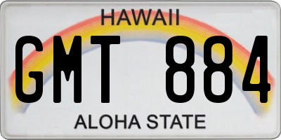 HI license plate GMT884