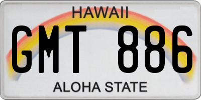HI license plate GMT886