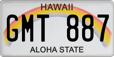 HI license plate GMT887