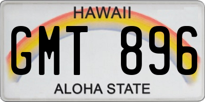 HI license plate GMT896