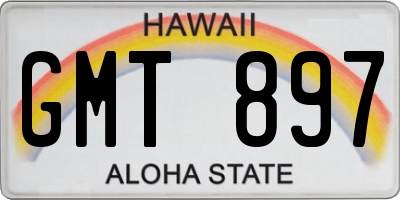 HI license plate GMT897