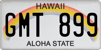 HI license plate GMT899