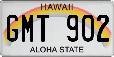 HI license plate GMT902